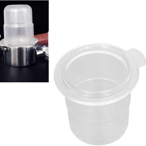 Halbtransparenter, mattierter Behälter für gemahlenen Kaffee, Dosierer für gemahlenen Kaffee für 54-mm-Kaffeemühlen, Dosierer für gemahlenen Kaffee, Spritzschutz-Dosierer für gemahlenen Kaffee. (1/5)