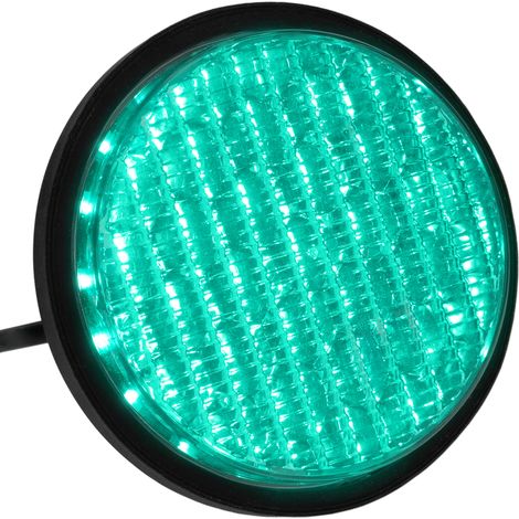 PrimeMatik - Feu à LED pour feu de signalisation IP65 100mm 220VAC vert (1/5)
