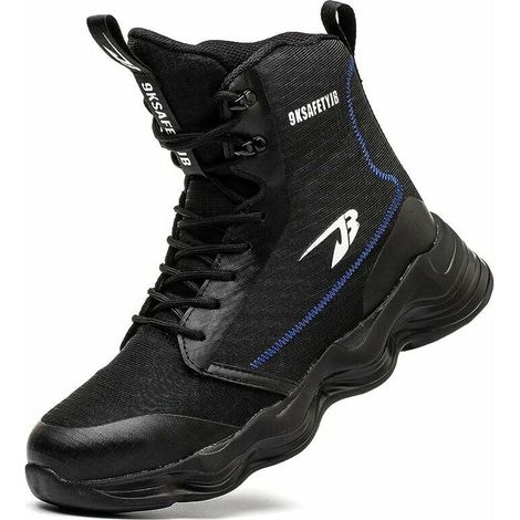 Chaussures De Sécurité Homme Et Légère Baskets De Sécurité Femme Embout En Acier Chaussure Respirant Basket Securité Chaussures De Travail Homme Confortable Bottes De Sécurité Taille 43 Noir (1/5)