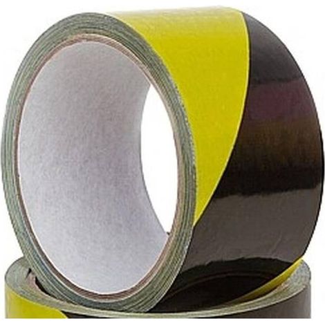 Ruban Avertissement Jaune et Noir 50mm x 33 m - Adhésif Résistant - Sécurité et Visibilité - Haute performance - Beast