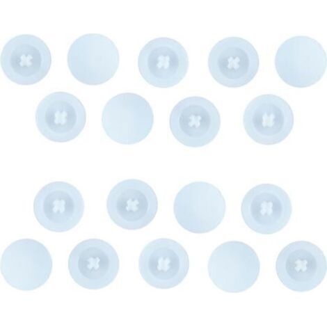 50 Pièces Capuchon à Vis en Plastique Cache-Vis, Anti-Rouille Cache Vis, Blanc en Plastique Vis Cruciformes à TêTe Croix, Capuchons DéCoratifs Vis, Capuchons pour Clous Autotaraudeurs (1/5)