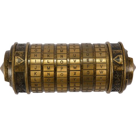Coffret cadeau anniversaire/Saint-Valentin, serrure cylindrique, cadenas à l'alphabet du code Da Vinci (1/5)