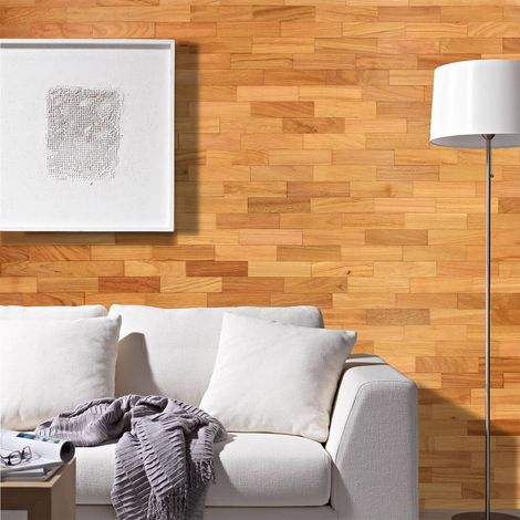 Parement Bois Doussié Revêtement Mural 200mm 1m² (1/5)