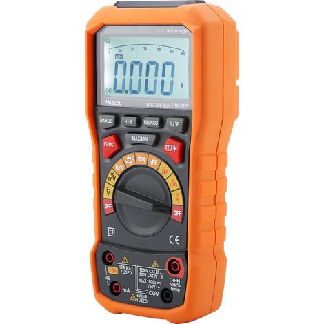 PEAKMETER PM8236 Digitalmultimeter mit automatischer Bereichswahl zur Messung von Temperatur, Kapazität und Frequenz