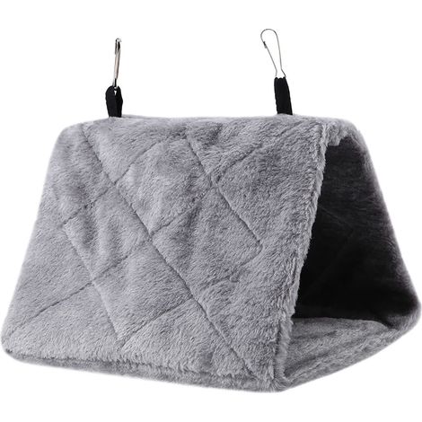 Nid suspendu pour oiseaux, tente, lit hamac pour perroquet, nid douillet en peluche pour l'hiver, idéal pour perroquet, pigeon, perruche, inséparable. (1/5)