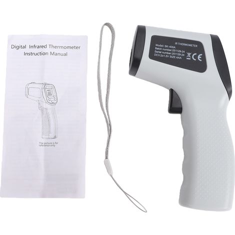 Berührungsloses Infrarot-Thermometer mit Farb-LCD-Display, Signal-Rausch-Verhältnis 12:1, für industrielle Anwendungen (Küche, HLK, Kfz-Reparatur, Haushalt), Messbereich von -50 °C bis 400 °C (nicht z (1/5)