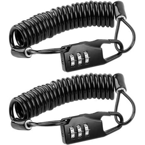 Diebstahlsicheres Kabelschloss, 2-teiliges Kabelschloss mit 100 cm Kabel, 3-stelliger Zahlencode mit Halterung, hohes Sicherheitsniveau, ideal für Fahrräder, Roller und Motorräder (1/5)