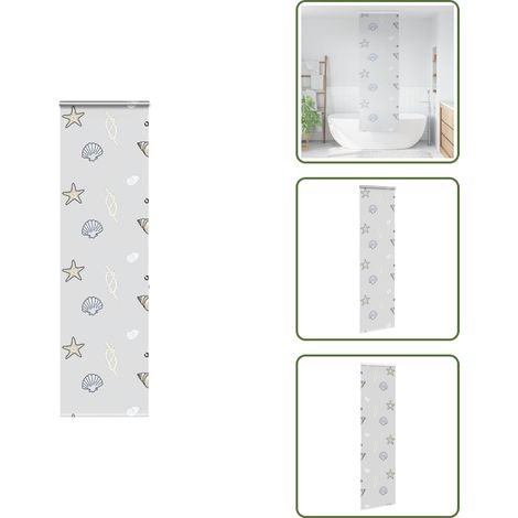 vidaXL Store enrouleur de douche avec cassette largeur du tissu 76 cm (1/5)