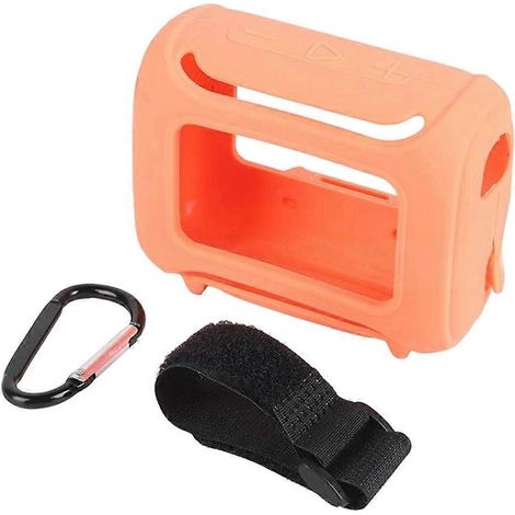 Pour JBL GO 5 Enceinte Bluetooth Silicone Protection Étui Rayures-resistant Portable Étui de Transport avec Carabiner C (1/5)