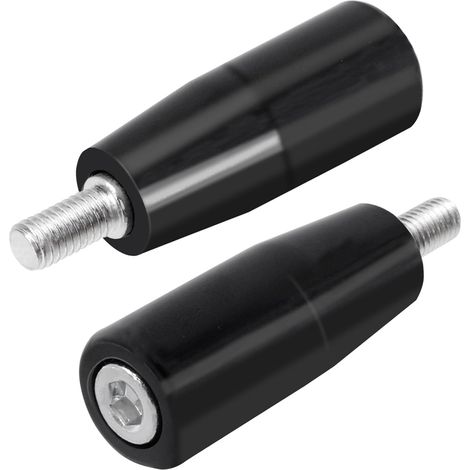 Lot de 2 - Volant rotatif - Poignée machine - Tige filetée M8x50mm - Pour fraiseuse tour meuleuse - Noir (1/5)