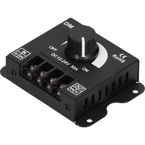 Variateur d'intensité LED monochrome, interrupteur rotatif DC 12-24V 30A pour éclairage (1/5)