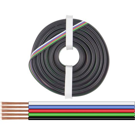 Donau Elektronik 519-010 Litze 5 x 0.25 mm² Schwarz, Grün, Rot, Blau, Weiß 10 m