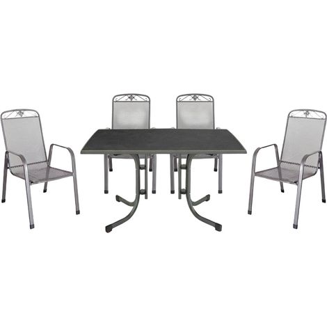 Garten-Essgruppe Bouldevard 4 Personen Sitzgruppe (1/3)