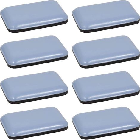 Lot de 8 patins glisseurs téflon autocollants 35 x 25 mm – Protection sol parquet – Réduction bruit déplacement meubles (1/3)