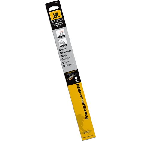 Peugeot – Lame de scie à onglet manuelle 175247 – Longueur 600 mm – Largeur 45 mm – 24 dents TPI pour coupes précises sur bois et PVC