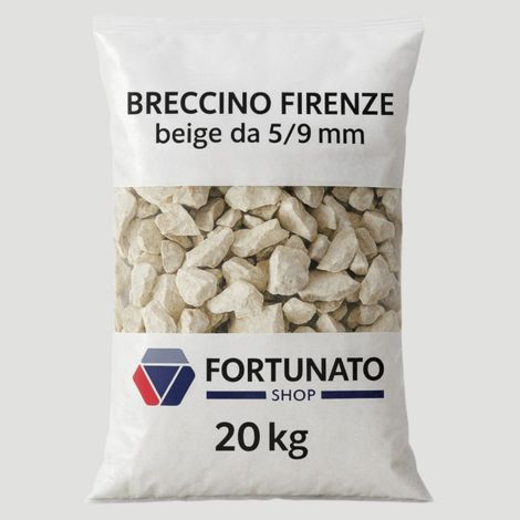 Breccino firenze colore beige 5/9 mm granulato decorazioni finiture sacco 20 kg (1/5)