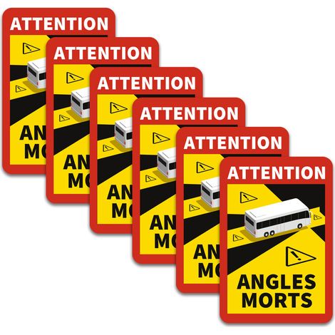 Magnétiques Attention Angles Morts, plaque magnétique angles morts poids lourds, lot de magnétique angles morts autobus. Angles Morts Autobus . - Angles Morts Autobus (1/5)