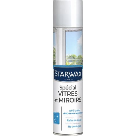 Nettoyant Vitres Anti-traces Alcool Aerosol 400ml - Starwax