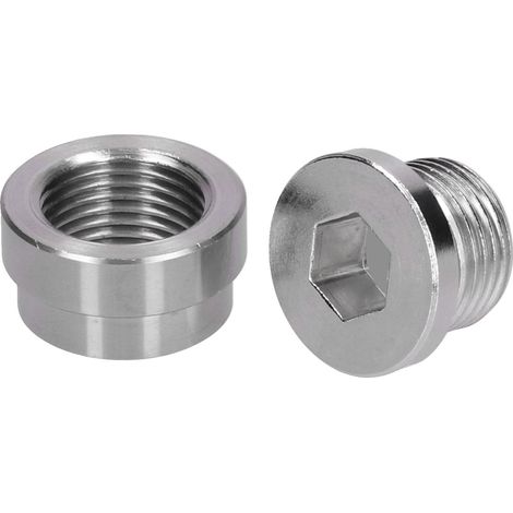 Bouchon fileté, écrou à souder, douille hexagonale, accessoire pour capteur d'oxygène, raccord pour dispositif d'échappement M18 (1/5)