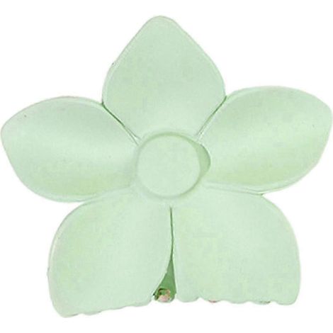 Pince à cheveux en forme de fleur, dents croisées, design antidérapant, forte adhérence, pince à cheveux pour l'arrière de la tête-Green (1/5)