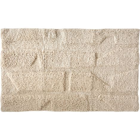 Tapis de bain motifs embossés en coton tufté 50x80cm (1/3)