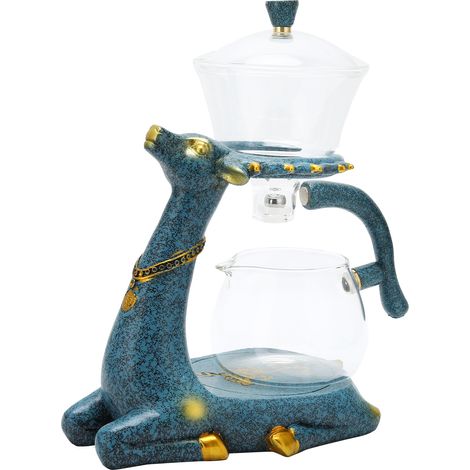 Hochwertige magnetische Teekanne und Kaffeemaschine aus Borosilikatglas mit Hirschständer zur Dekoration Ihres Zuhauses (1/5)