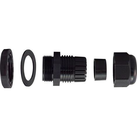 Presse-étoupe M16 x 1.5 en Nylon 66 pour câble de 5mm à 10mm, avec contre-écrous, IP68 ( Prix pour Sachet de 5 ) (1/2)