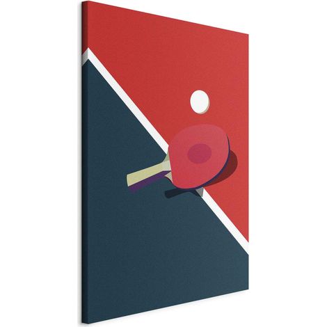 Imagen - Tenis de mesa - raqueta y pelota sobre la mesa (1/3)