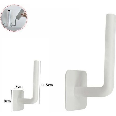 TrAdE Shop Traesio - Set 2 Pz Ganci Portatutto Da Parete Multiuso Cucina Bagno Camera Pensile 70210 -