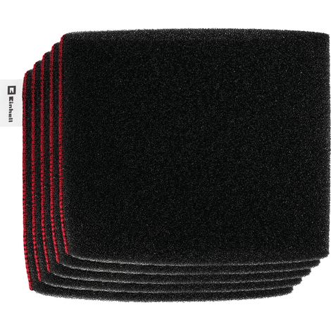 Original Einhell 5-tlg. Schaumstofffilter-Set (5x Schaumstofffilter für Einhell Nass-Trockensauger, 10 mm dicker Schaumstoff, reißfest, zum Nasssaugen) (1/5)