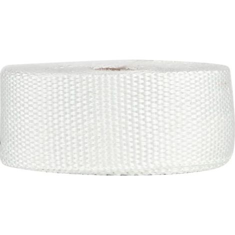 [JAMAIS UTILISÉ] Ruban isolant thermique résistant à la chaleur pour collecteur de tuyau d'échappement, 10 m, avec attaches (blanc)