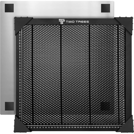 Wabenförmiger Arbeitstisch, Wabentisch für Lasergravierer, 400 x 400 x 22 mm Wabenplatte mit Aluminiumrückseite, geeignet für die meisten Lasergravierer