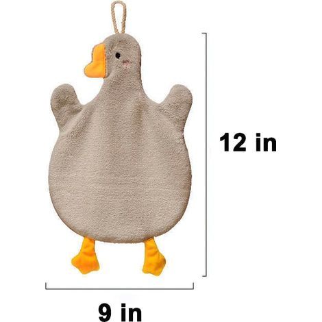 Niedliche, gänseförmige Handtücher aus Korallenvlies-Mikrofaser, saugfähig und schnelltrocknend, 2er-Set, ideal für Küche, Bad und Schlafzimmer. (1/5)