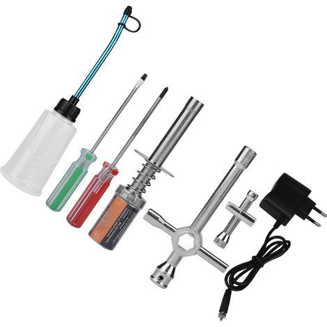 Kit de démarrage nitro RC avec allumeur de bougie de préchauffage et chargeur pour camion, buggy et voiture RC HSP Redcat (prise UE) (1/5)