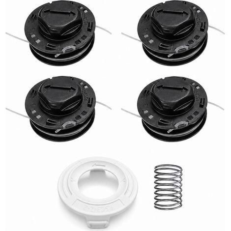 Tête de coupe-bordure - 4 bobines + 1 couvercle + 1 ressort, compatible avec Stihl FSA 57 FSE52 (1/5)
