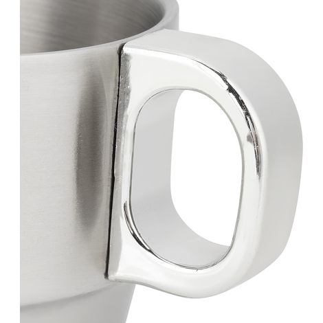 Ensemble de tasses à café empilables en acier inoxydable double couche anti-brûlure avec support pour tasses (1/5)