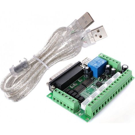 5 Axis CNC Breakout Board Adapter for Stepper Motor Driver Mach3+USB Cable (1/2)