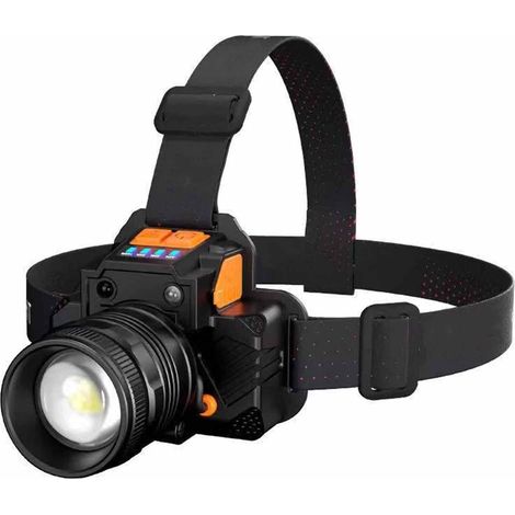 Lampada Frontale LED T50 Ricaricabile USB – Sensore Intelligente, Alluminio – Design Moderno – Ideale per Campeggio, Pesca e Lavoro (1/5)