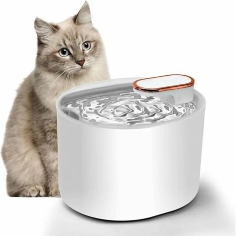 Fontaine à eau automatique pour chats et chiens, 3 L, ultra silencieuse (blanche) ODIPIE (1/4)