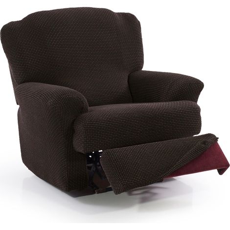 Housse Super élastique pour Fauteuil Relax de 70 à 90 cm Modèle NOVELE Housse de Fauteuil inclinable Pieds séparés Protecteur en Tissu Jacquard Toucher Coton (1/5)