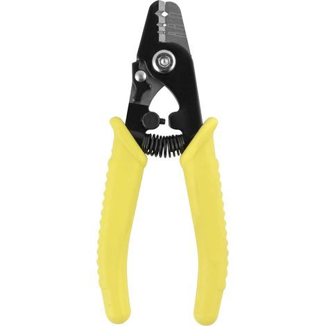 Pelador de fibra óptica de tres orificios con mango de PVC para pelar fibras, 15,2 cm de longitud. (1/4)