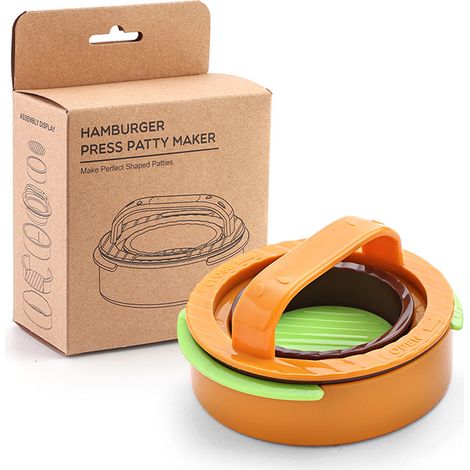 Macchina per hamburger rotonda, pieghevole e resistente, inodore, di grande capacità, color hamburger. (1/3)