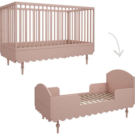 Lettino evolutivo 70x140 Wood Luck Babushka Rosa (1/4)