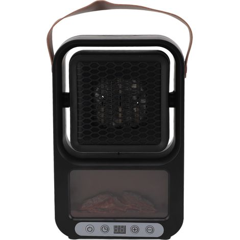 Chauffage d'appoint avec flamme 3D 110-220 V 150 mAh, silencieux et réglable, pour chambre ou bureau (prise US). (1/5)