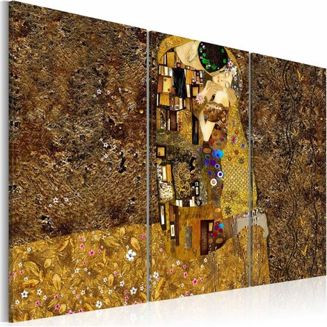 Tableau klimt inspiration baiser - 120 x 80 cm (1/4)