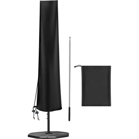 Große Gerade Sonnenschirmhülle für Garten 2m 3m 4m, aus strapazierfähigem 210D Oxford, H190 x 30/50cm, wasserdicht und UV-beständig