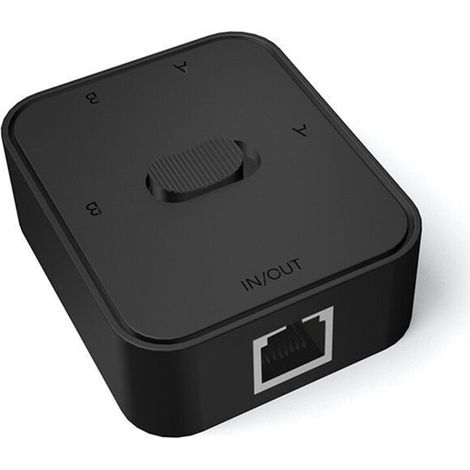 Geeignet für 10-Kanal RJ45 LAN CAT6 Netzwerk-Switch-Selektoren mit zwei 1000-Mbit/s-Dual-Output/Dual-Output-Netzwerk-Switch-Splittern für externe/interne Schnittstellen.