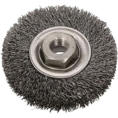 KOTARBAU Brosse à disque 80 mm avec filetage M14 fil d'acier ondulé pour meuleuse d'angle (1/5)