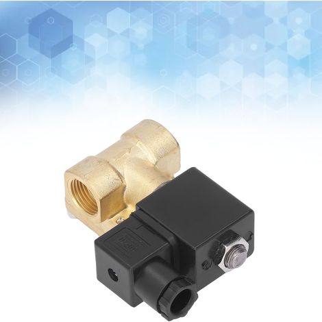 Électrovanne 2/2 Normalement Fermée G3/8 Pilotée Haute Pression Laiton AC110V (1/5)