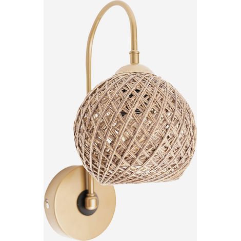 Wandleuchte aus Metall und Jute Arkos (1/2)